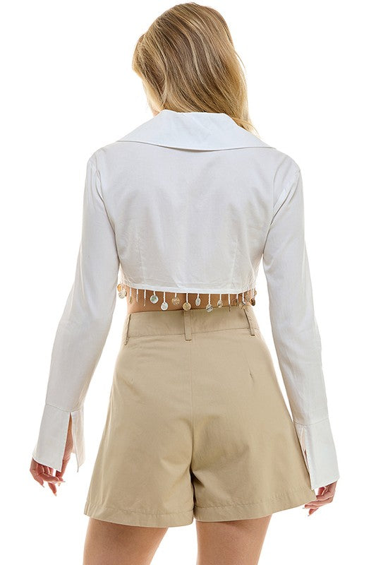 Violet Cropped Blouse