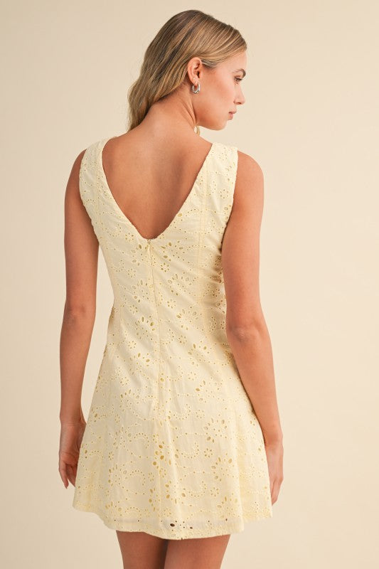 Ariel Eyelet Mini Dress