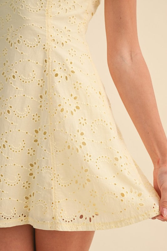 Ariel Eyelet Mini Dress