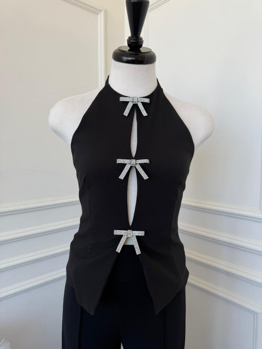 Ellie Gem Bows Top