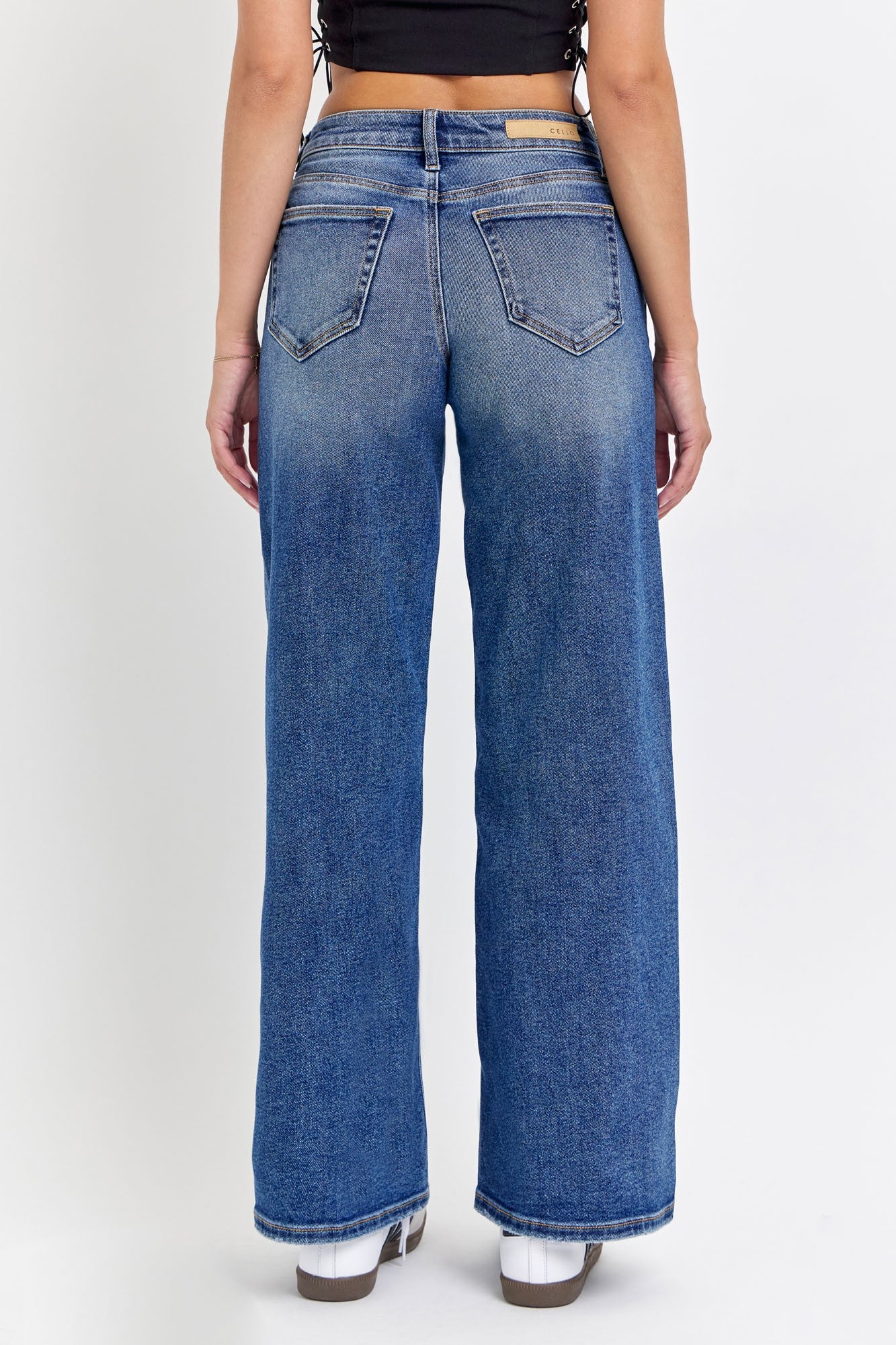 Itzel Low Rise Wide Leg Jeans