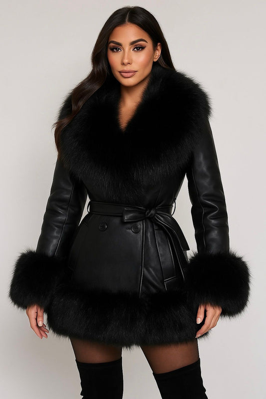 Heidi Faux Leather Coat