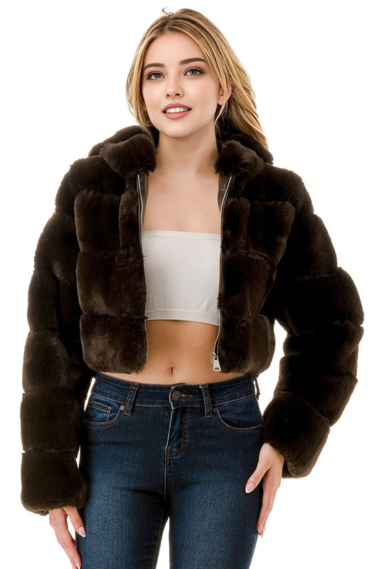 Adalyn Cropped Jacket w/ Hood