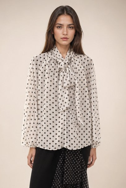 Hallie Polka Dot Blouse