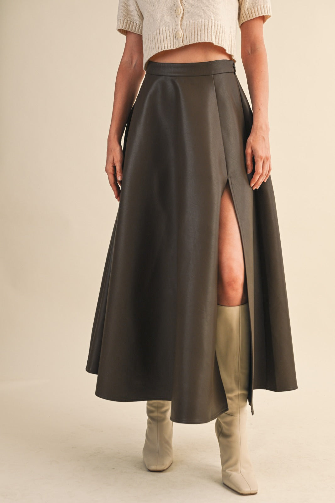 Maddie Leather Skirt