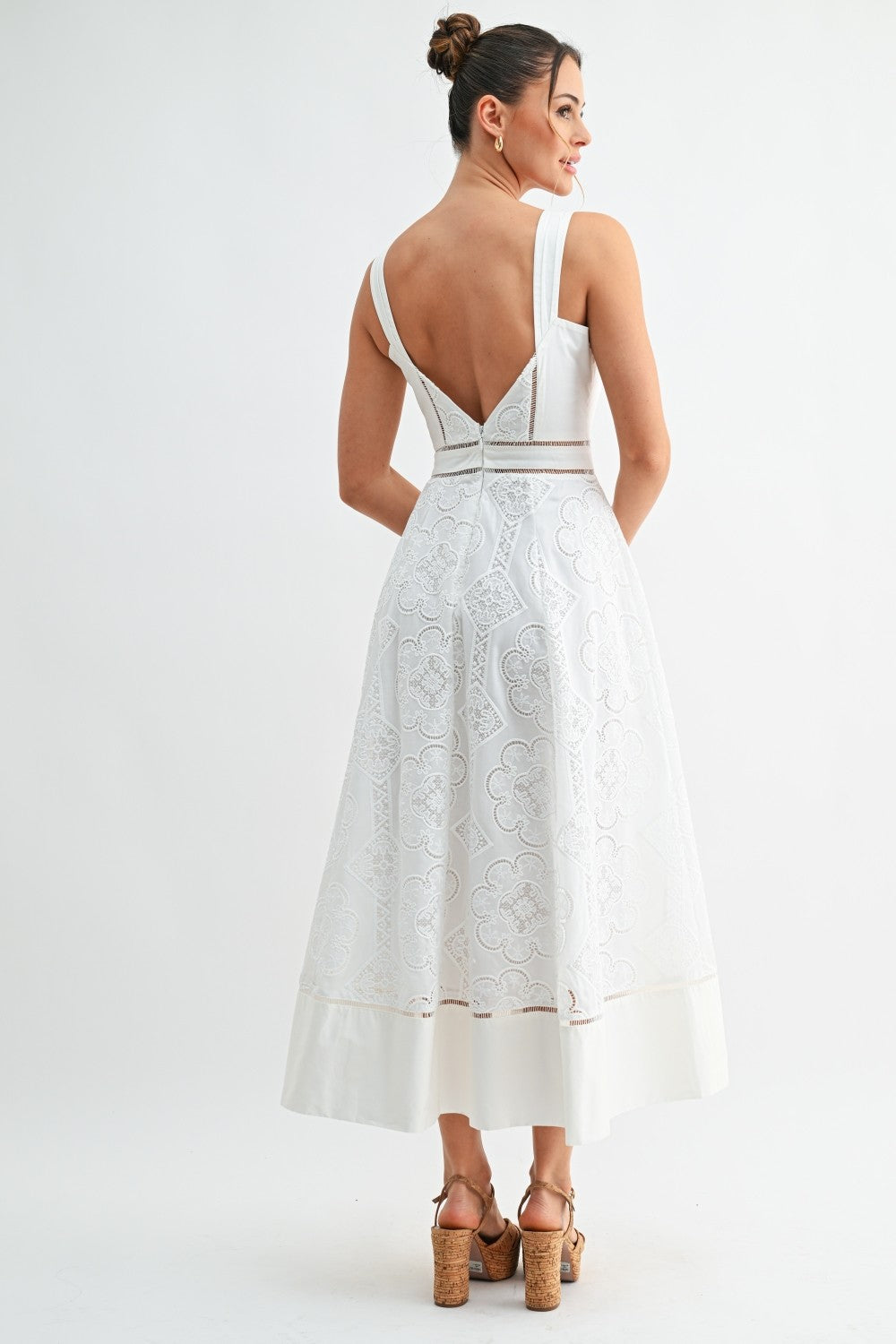 Mary eyelet midi dress