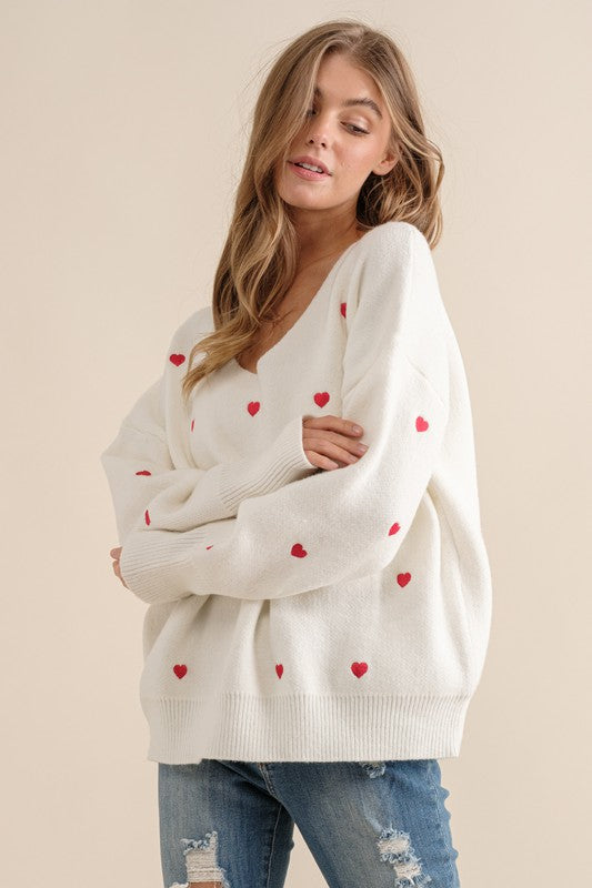 Jacky Hearts Sweater