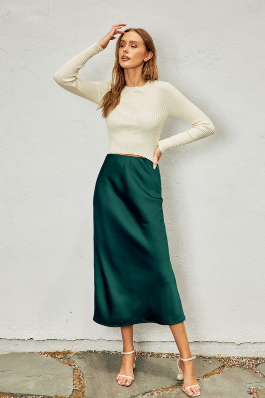 Madilyn Satin Skirt